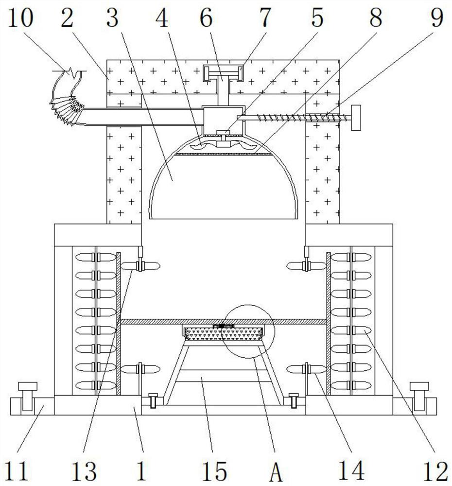 H-shaped steel forming and assembling workbench capable of absorbing smoke