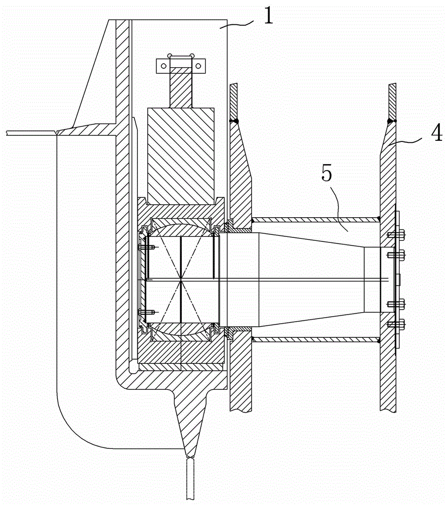 Cutter suction dredger reamer beam long-axle-hole reaming support mounting method