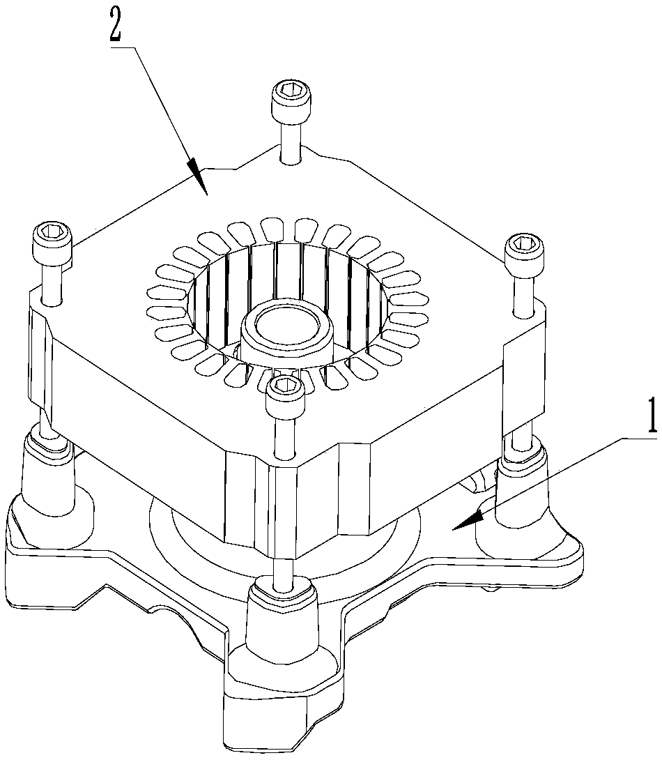 Motor installing structure and compressor