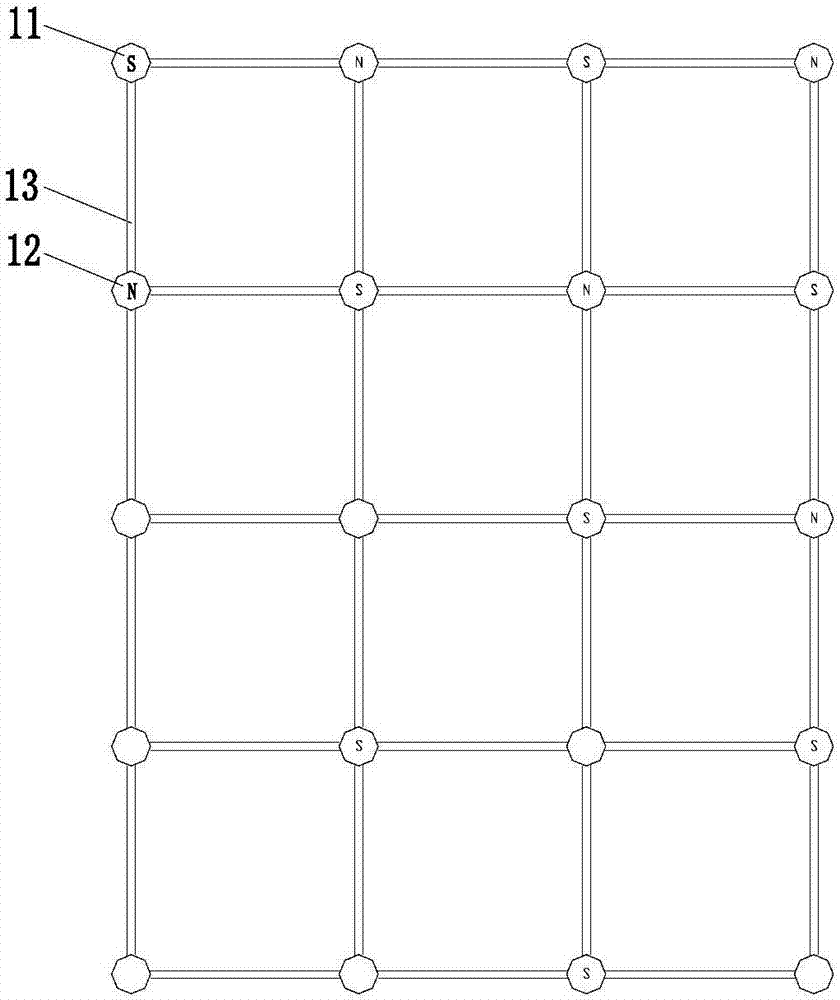 Magnetism gathering massage head and manufacturing process thereof