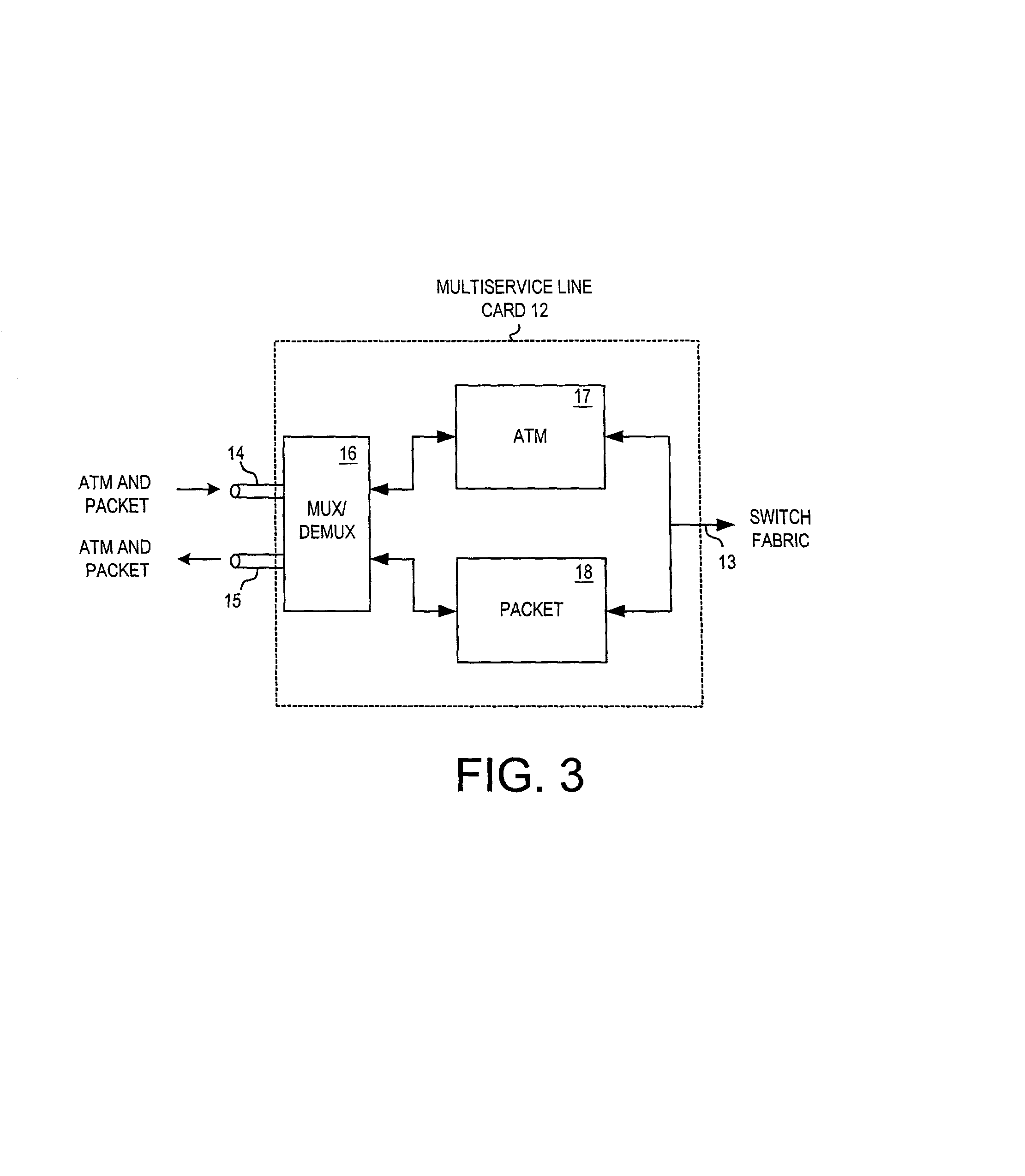 Multi-service segmentation and reassembly device that maintains reduced number of segmentation contexts