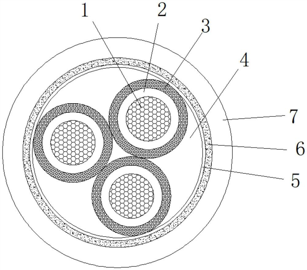 A graphene-coated building environmental protection cable