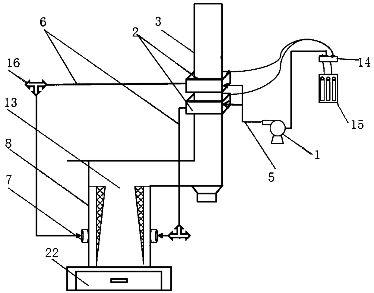 Blowing system of self-powered biomass direct fired furnace