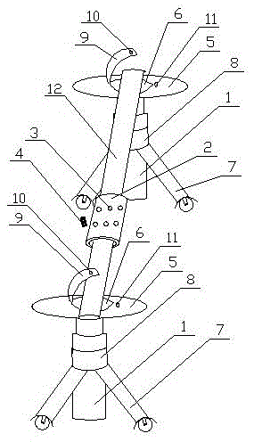 Auxiliary device for drilling holes in outer edge of shaft