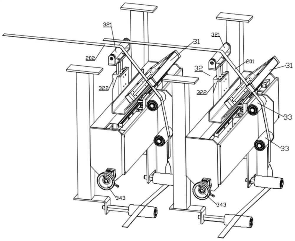 Deviation correcting system for adhesive tape pasting