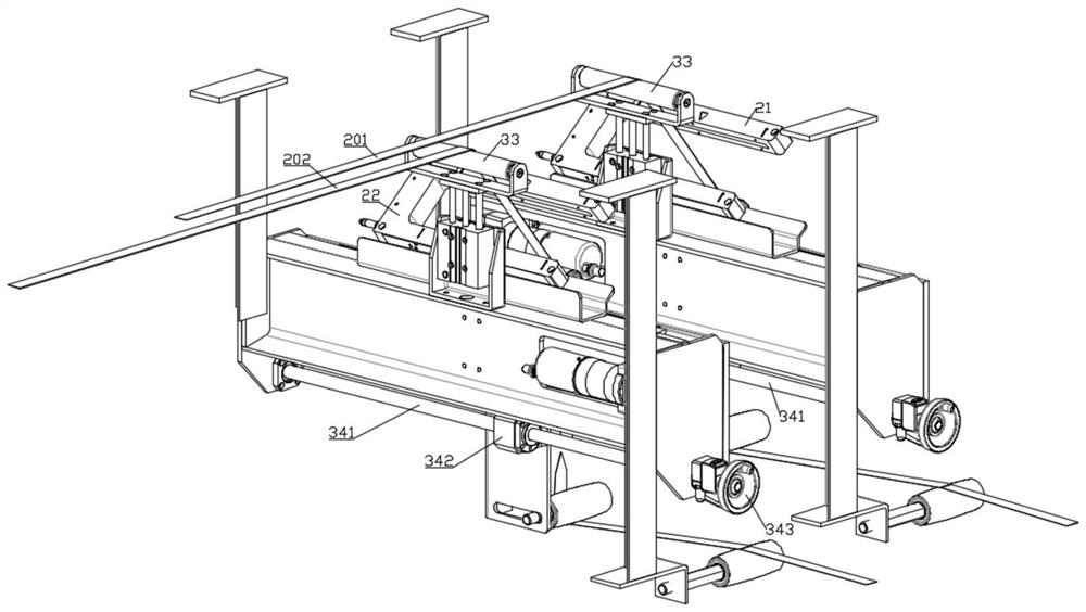 Deviation correcting system for adhesive tape pasting