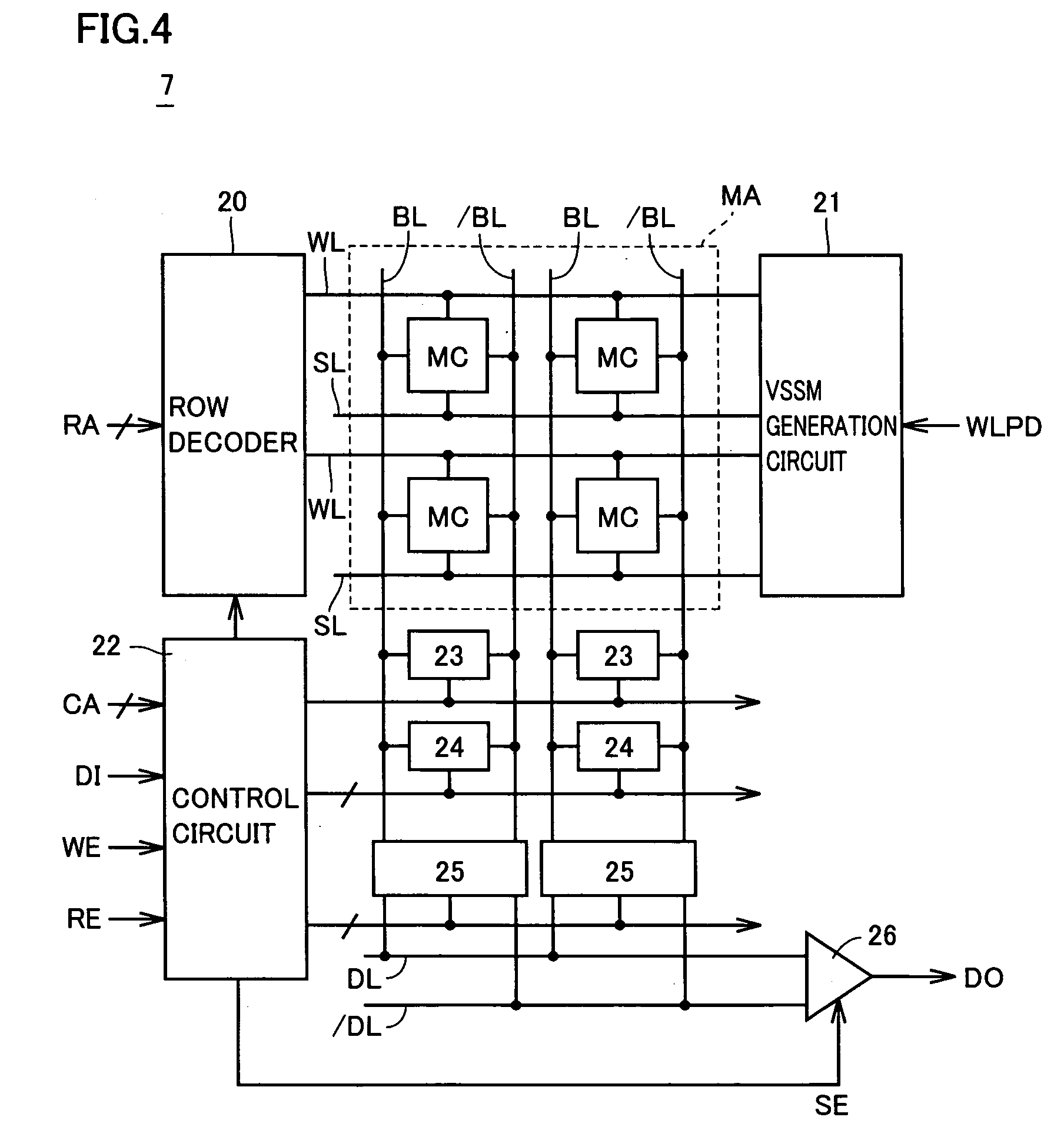 Semiconductor memory device with low standby current