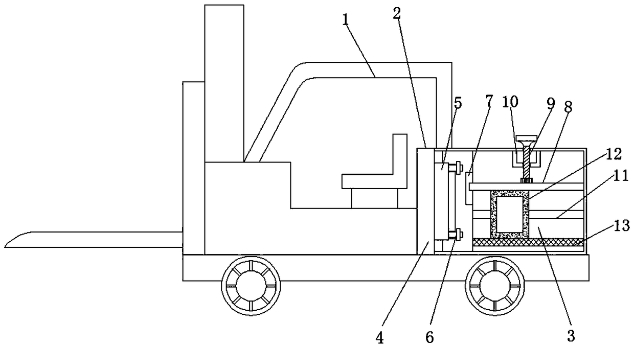 Counter weight device of fork-lift truck convenient to adjust and use