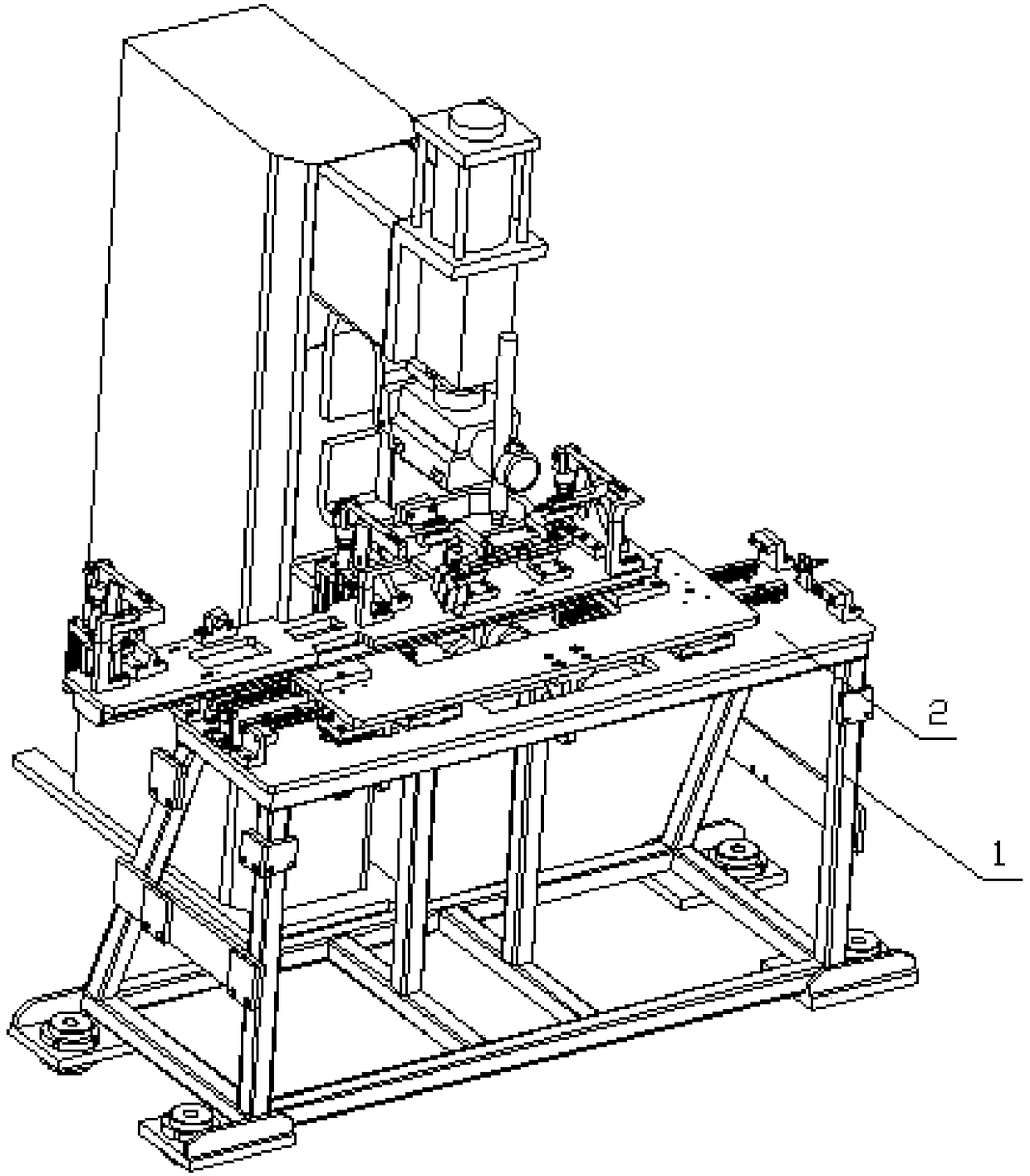 A feeding device for a spot welding machine