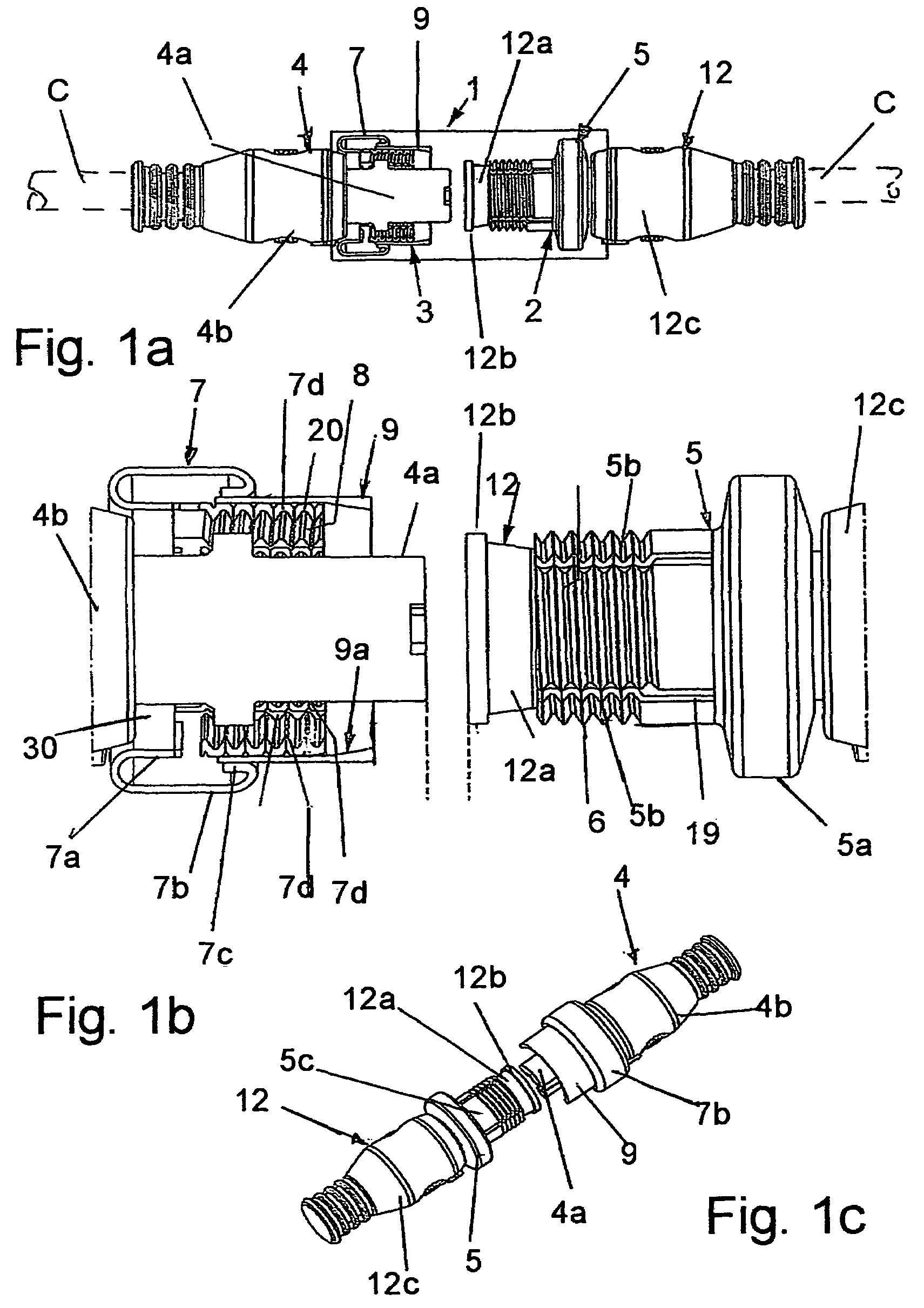 Connector for electrical and optical cables