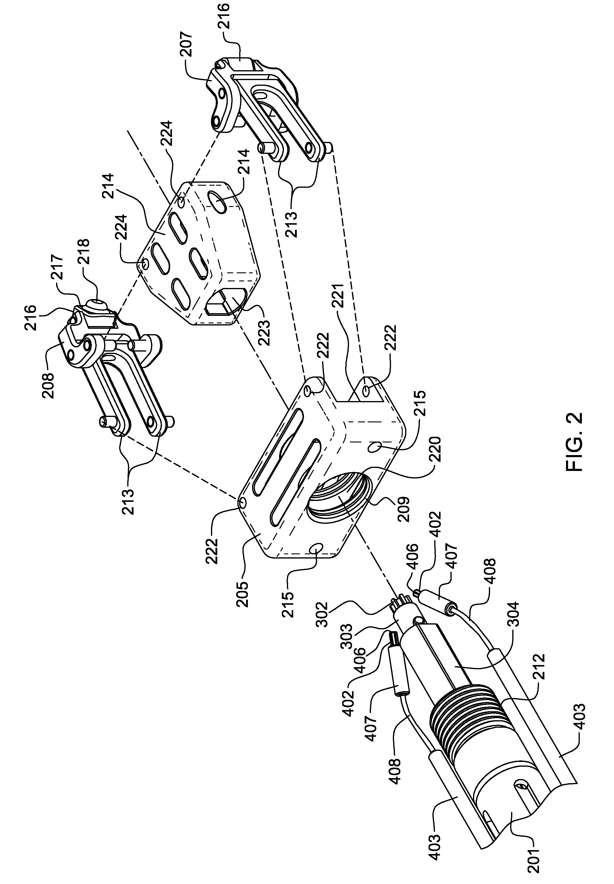 Surgical instrument and method of use for inserting an implant between two bones