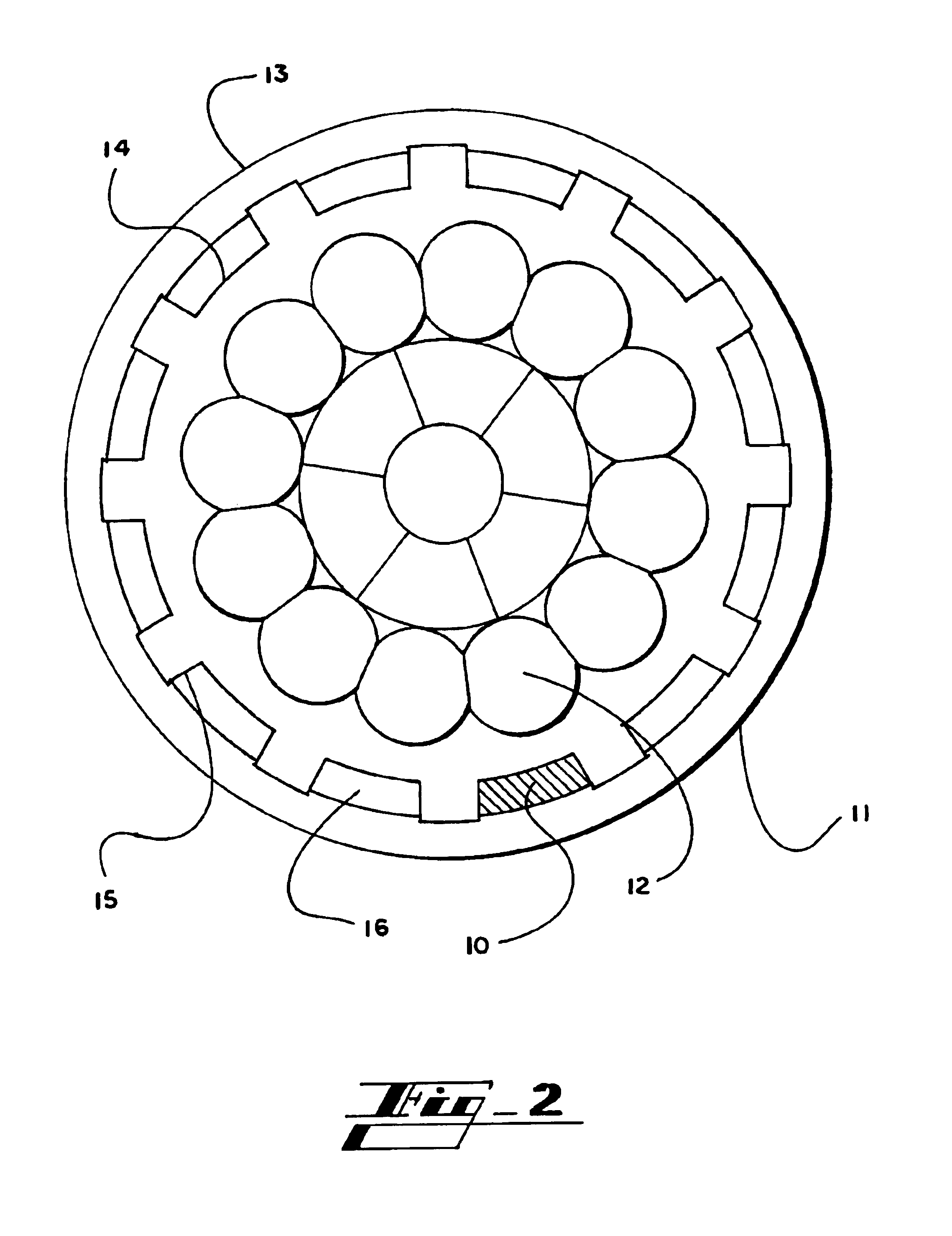 Self-sealing electrical cable having a finned or ribbed structure between protective layers