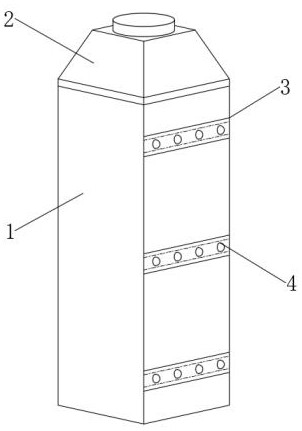 Internal partition type storage tank for premixed dry-mixed mortar