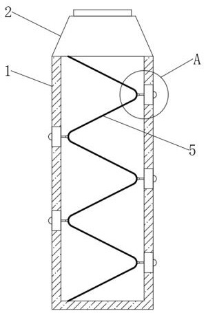 Internal partition type storage tank for premixed dry-mixed mortar