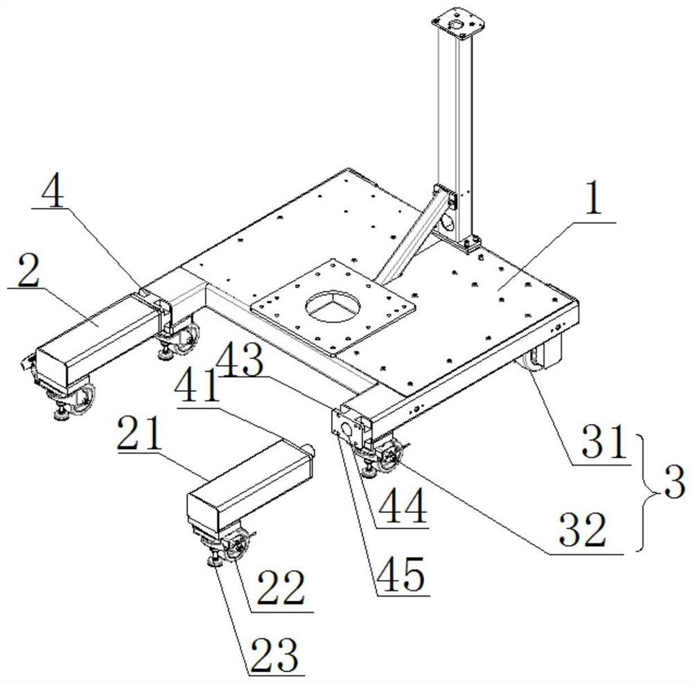 An operating trolley base with parking function