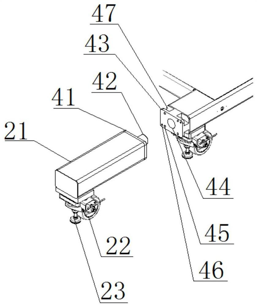 An operating trolley base with parking function