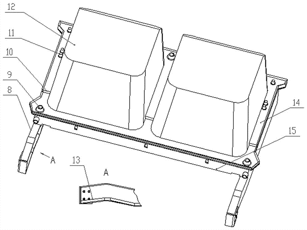 Precast concrete ecological step-type slope protection mold device