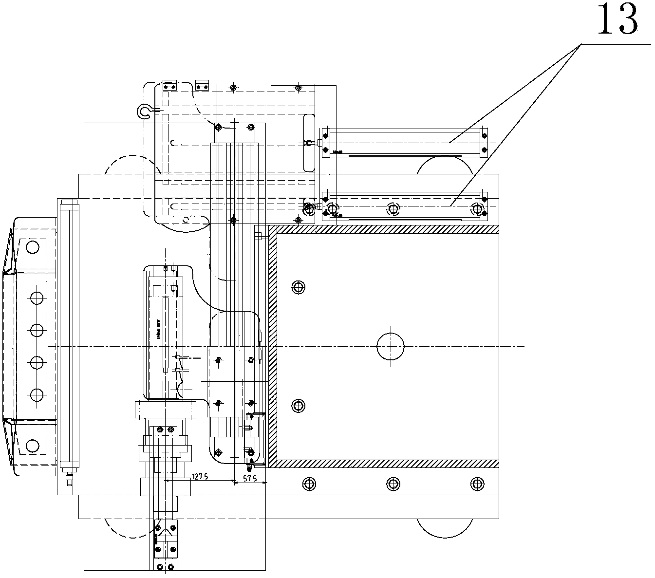 Transmission countershaft key and pin full-automatic press-fitting unit