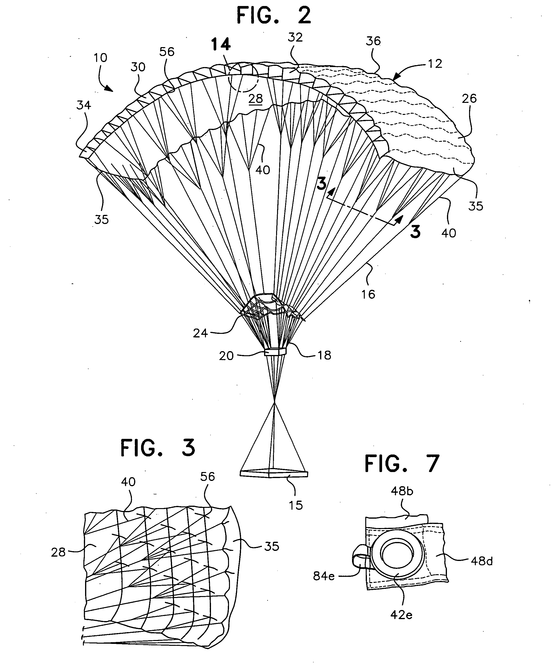 Multi-grommet retained slider for parachutes