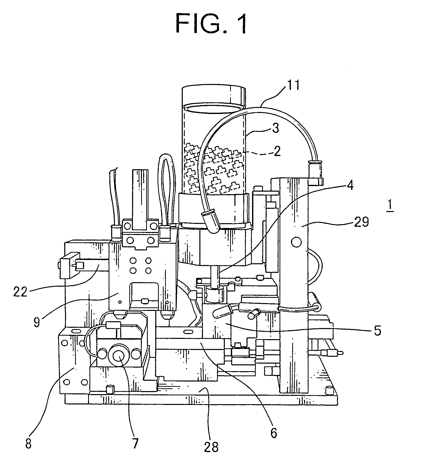 Elliptic rubber stopper supply method and elliptic rubber stopper supply device