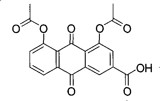 Method of preparing diacetyl rhein