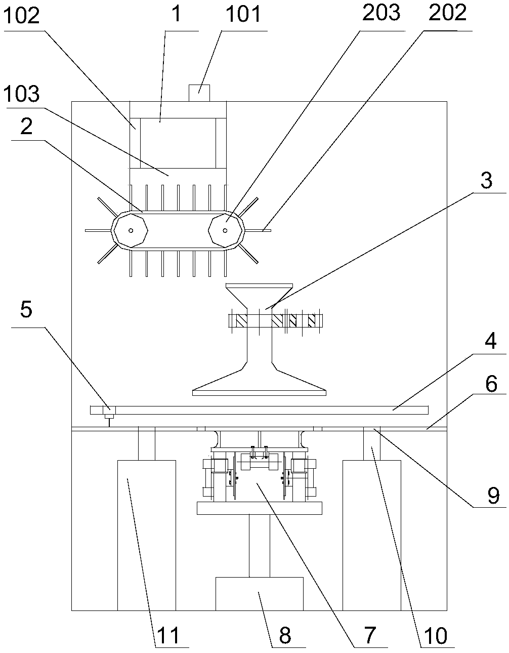 A 3D printing powder centrifugal supply, vibration compacting device and method