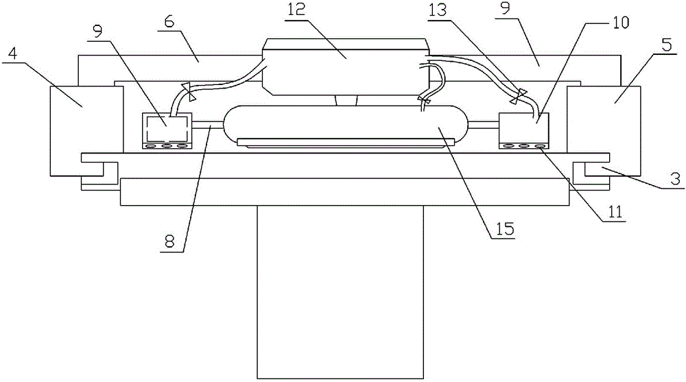 Pushing wheel type gluing system and using method