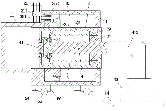 Durable machining device for surface treatment of plate