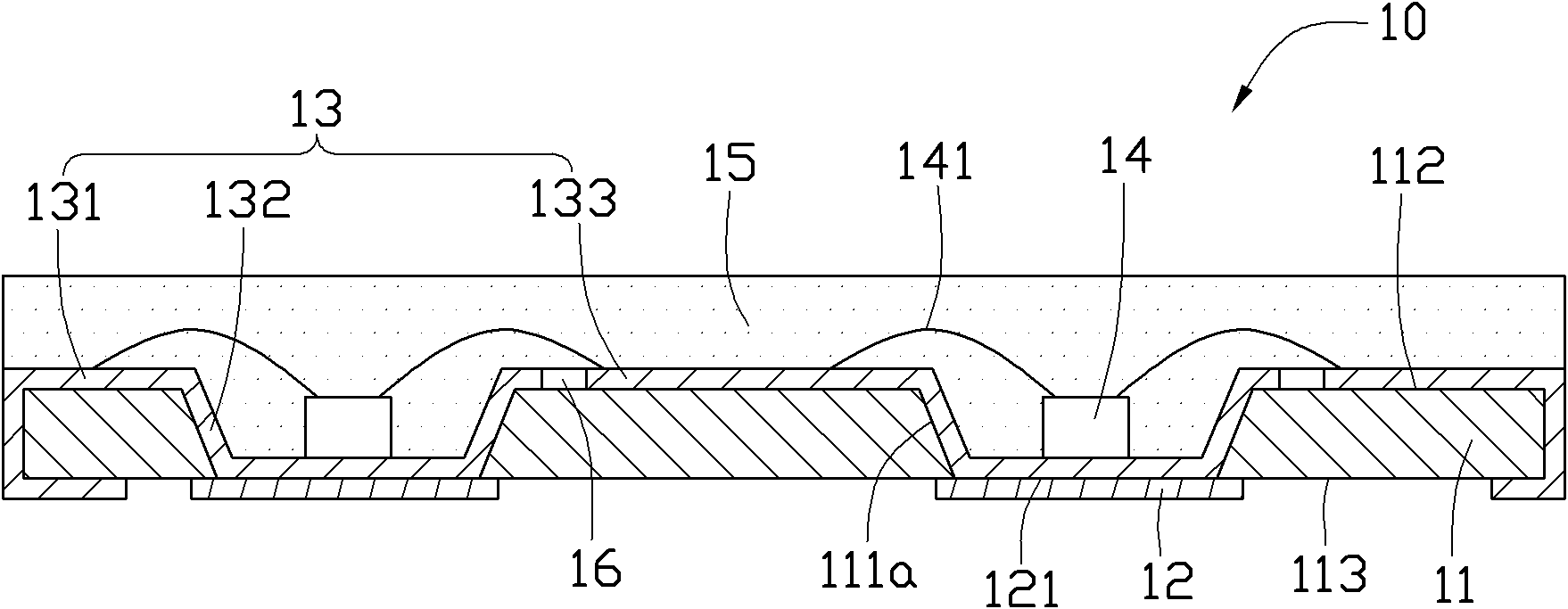 Light emitting diode packaging structure and manufacturing method of light emitting diode packaging structure