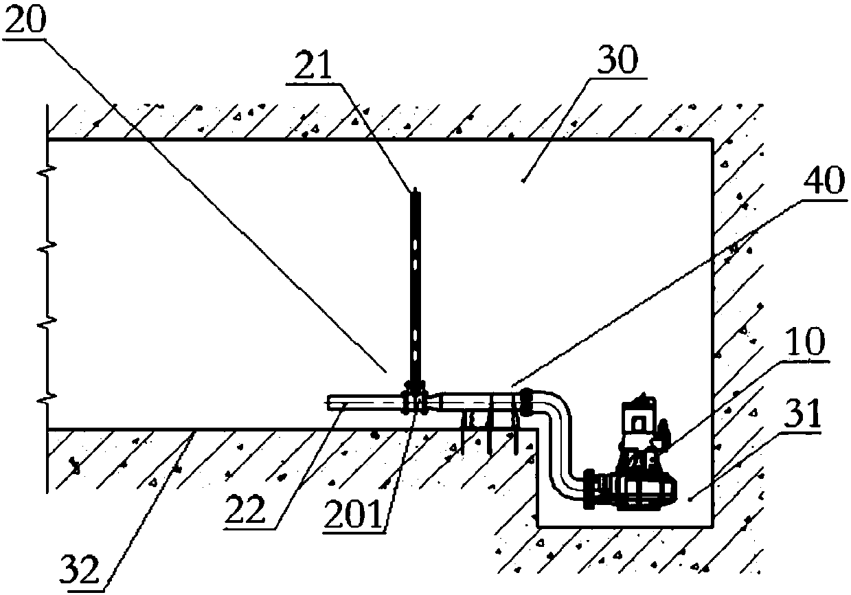 Rainwater storage tank injection type aeration device, aeration method and rainwater storage tank