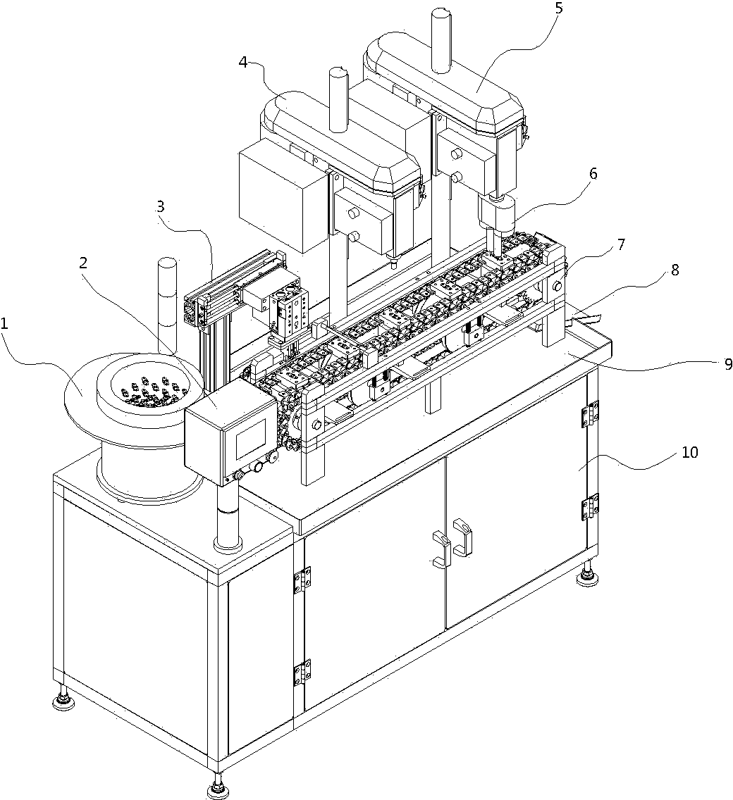 Automatic transistor element tapping machine