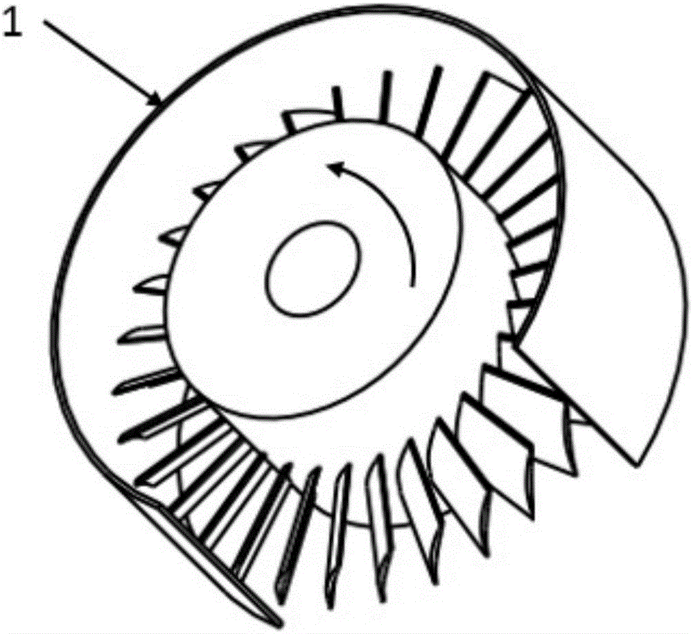 A kind of compressor with ellipsoid convex structure leading edge blade