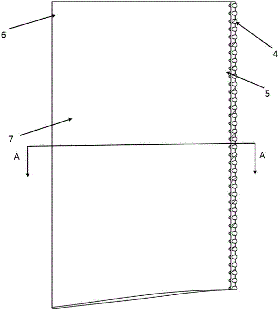 A kind of compressor with ellipsoid convex structure leading edge blade