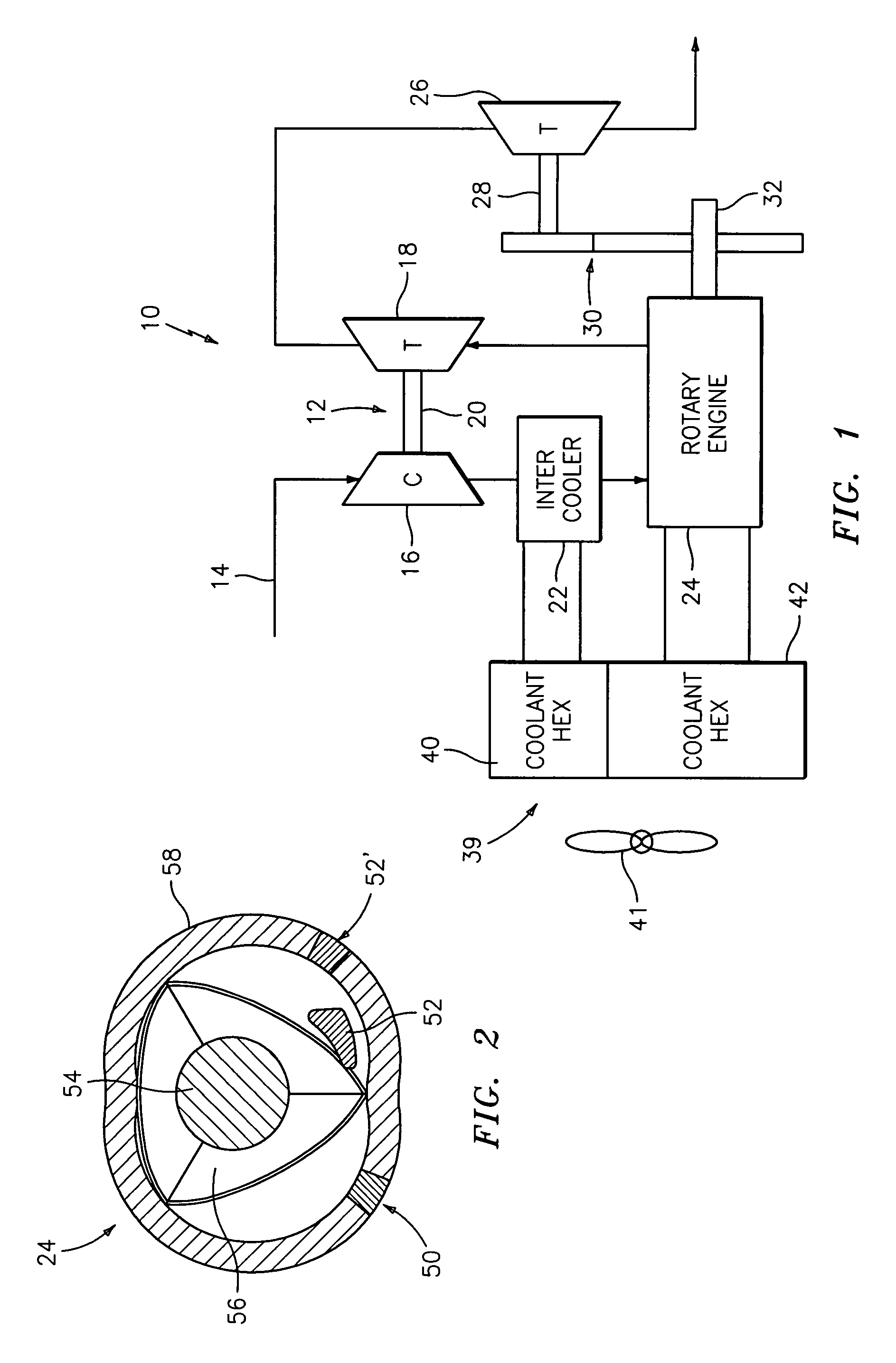 Compound cycle rotary engine