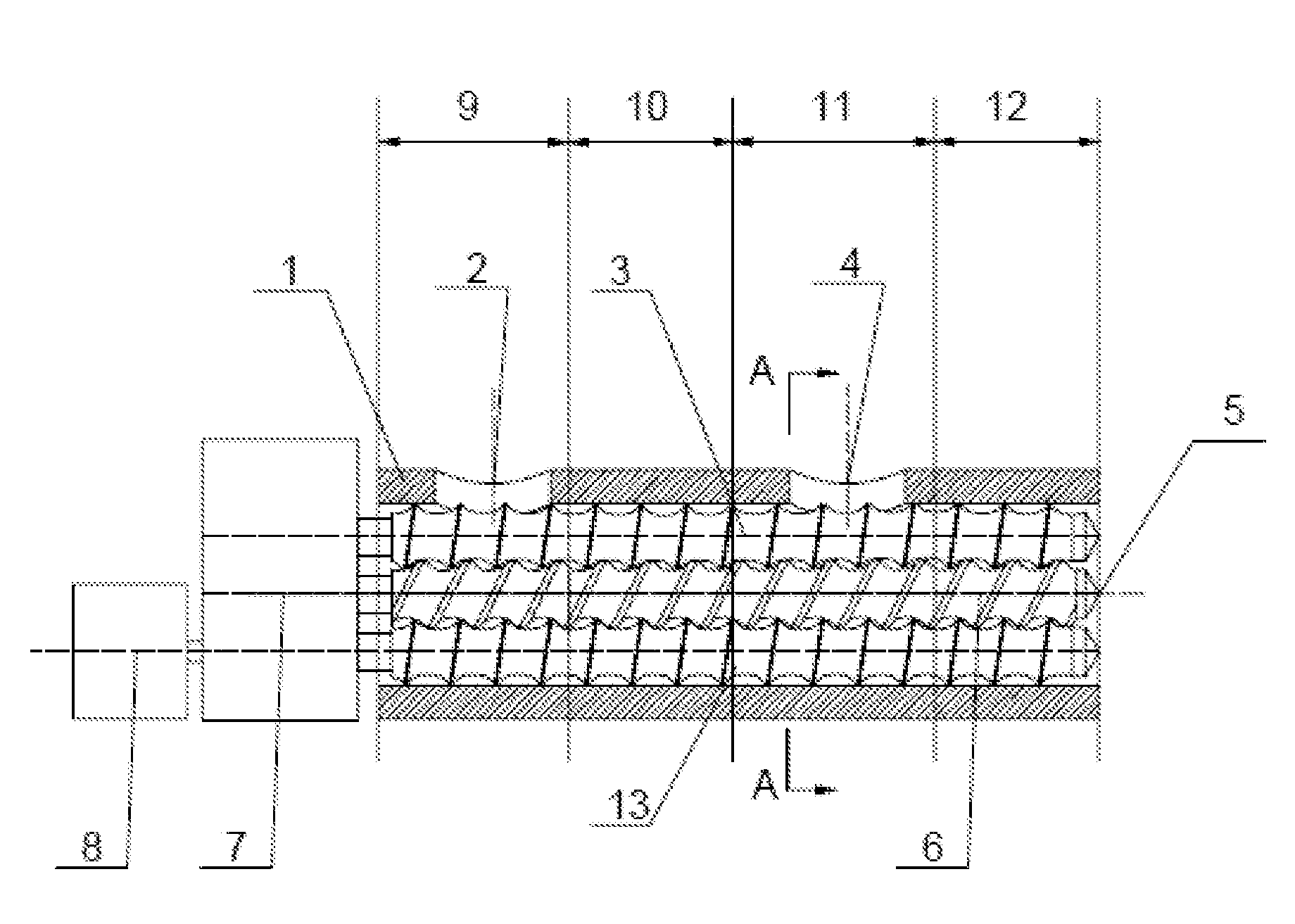 Self-cleaning plasticizing venting and extruding apparatus by co-rotating non-twin multi-screws and method thereof