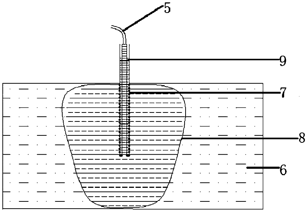 An accelerated permeation device suitable for in-situ leaching of ion-type rare earth mines