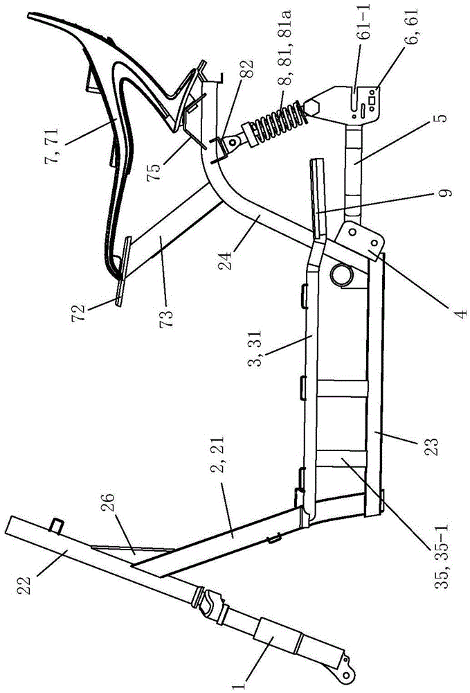 Main frame of electric bicycle with high bearing capacity