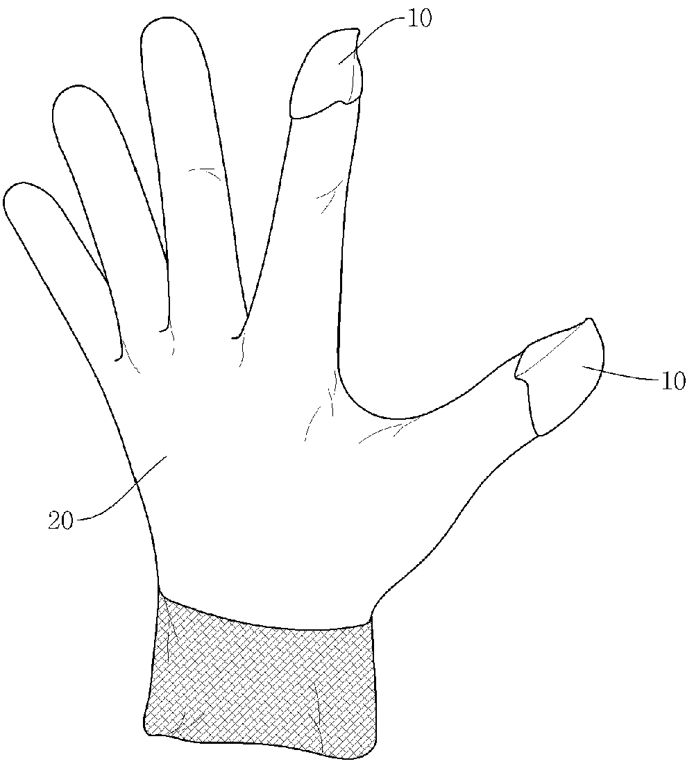 Glove for grasping fine component
