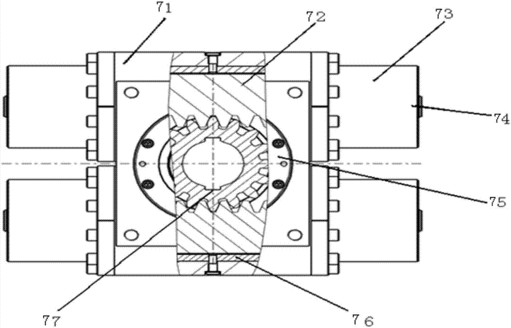 Stabilizing fin execution mechanism capable of realizing large fin rotating angle