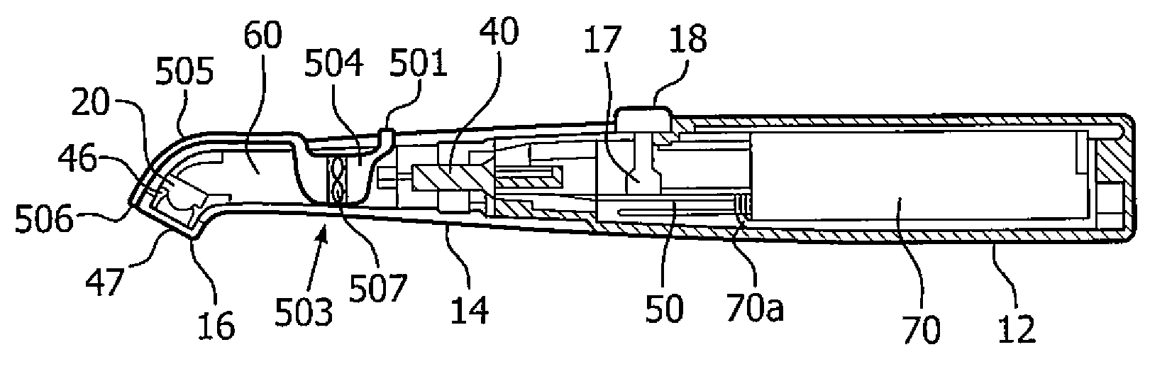 Dental light device with identification means