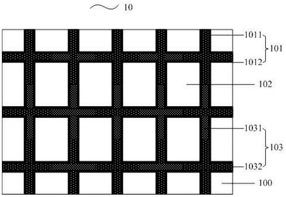 A color filter substrate, a liquid crystal display panel, and a liquid crystal display device