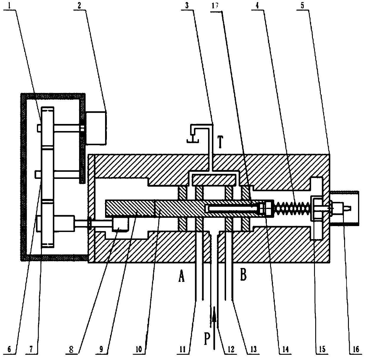 An internal drive feedback type digital reversing valve