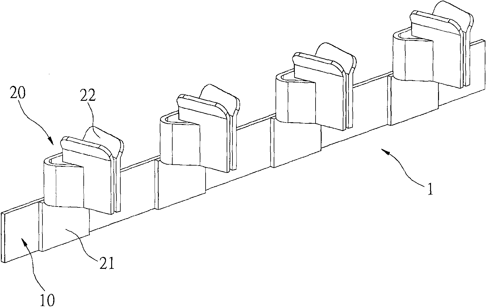 Conducting strip structure