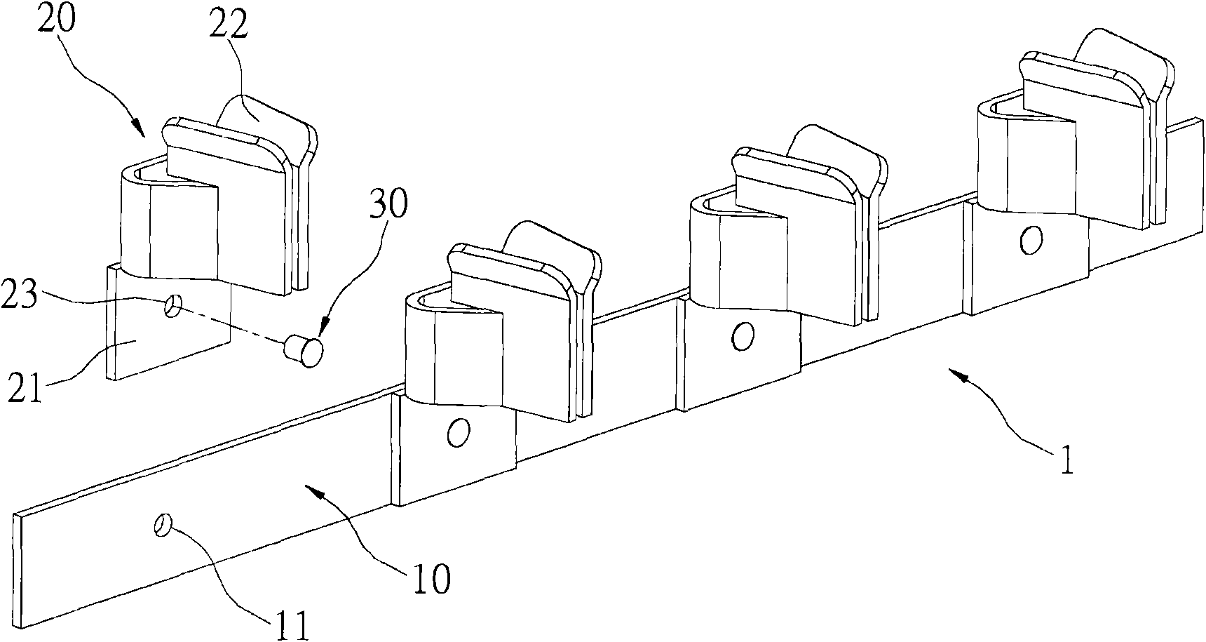 Conducting strip structure