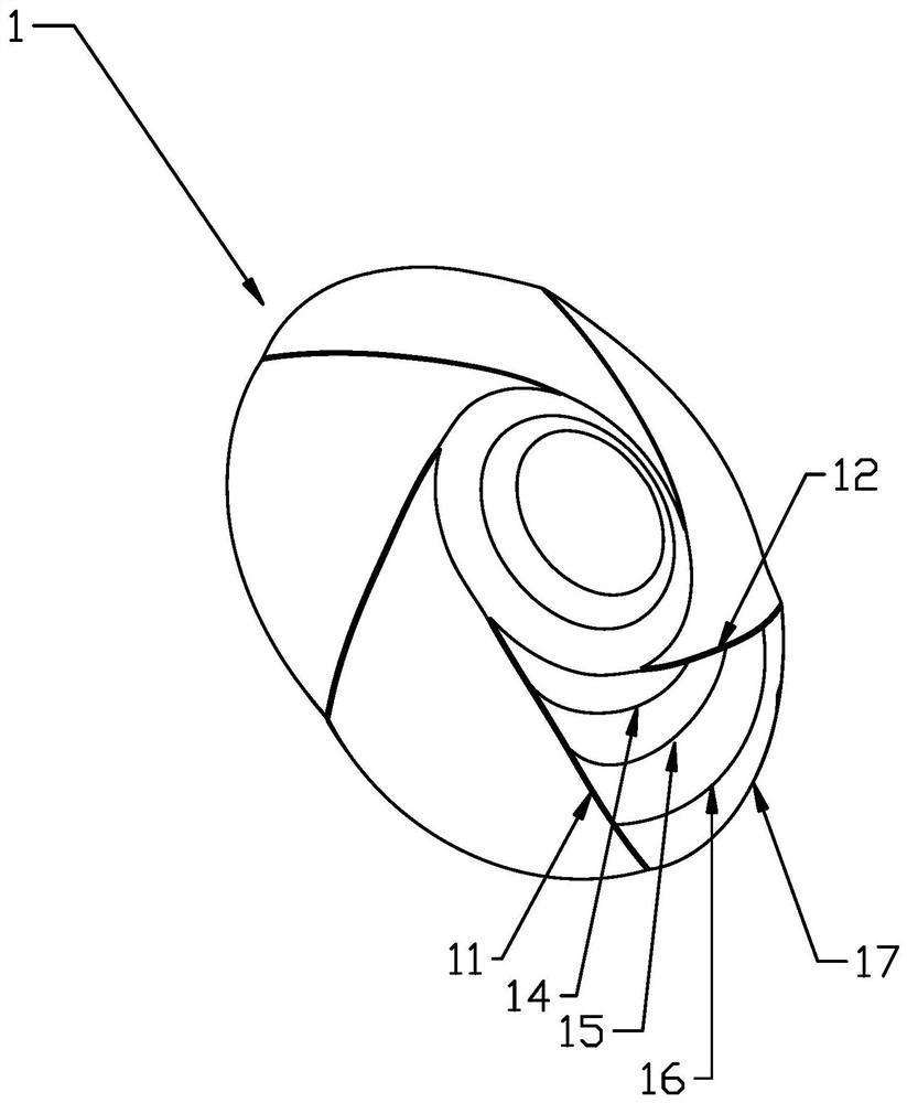 Backward centrifugal fan efficiency-increasing wheel disc and backward centrifugal fan