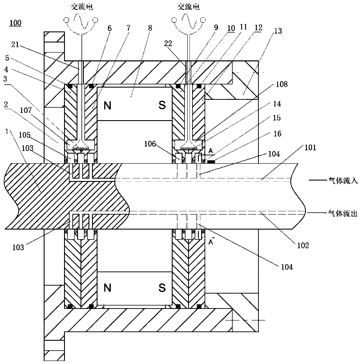 Magnetic powder and magnetic liquid combined sealing device