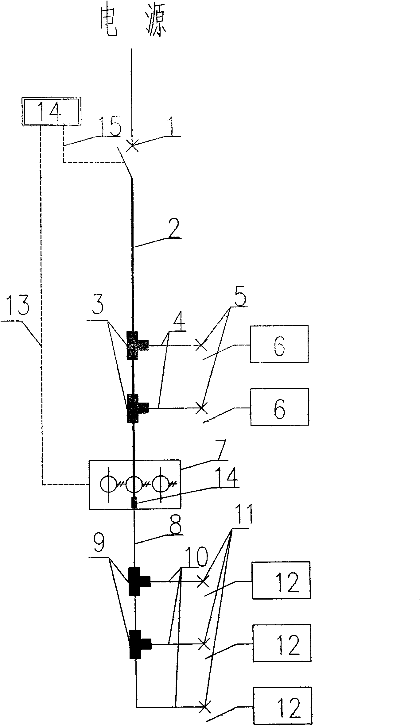 Power supply and distribution method for low-voltage system