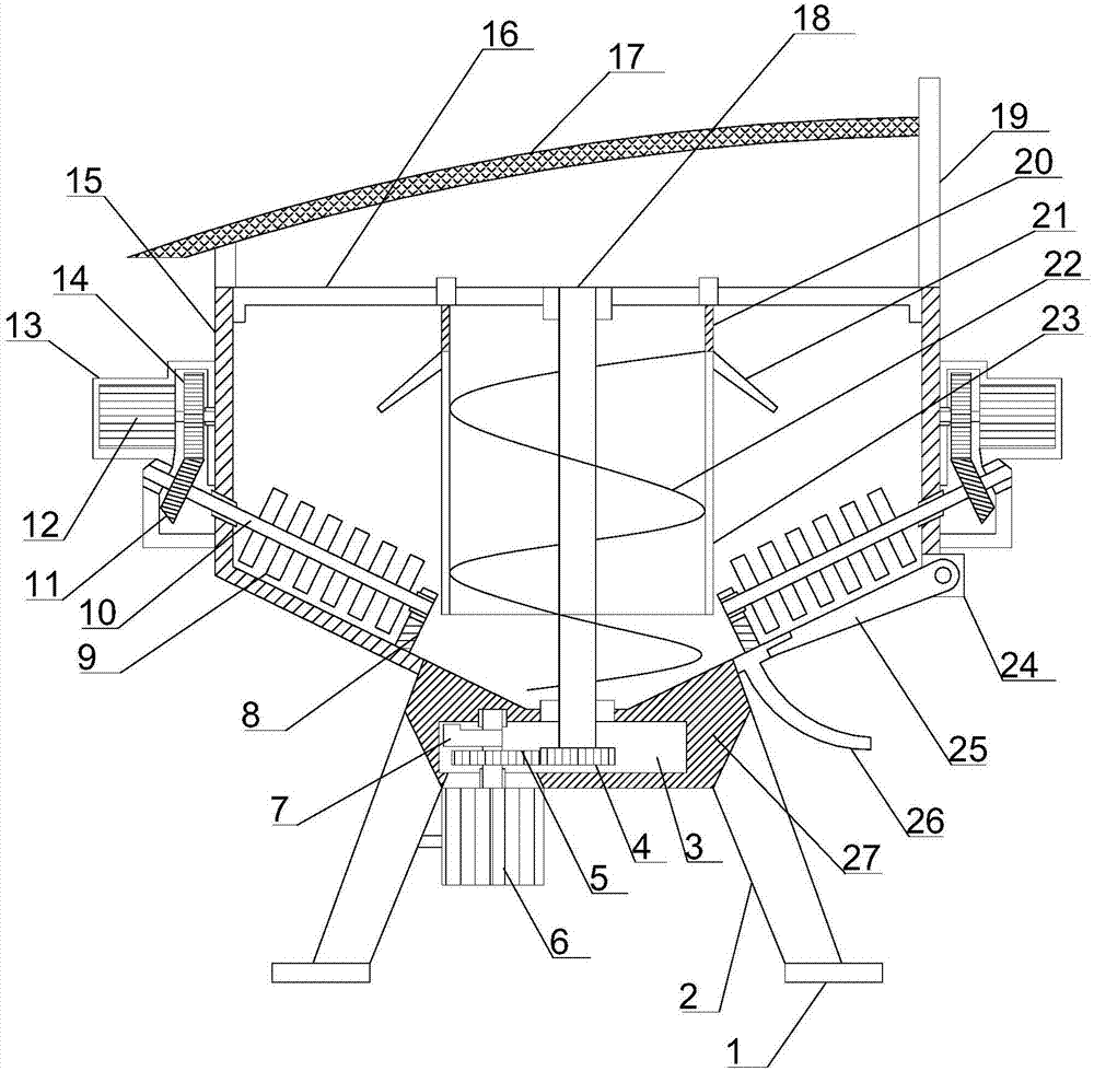 Rapid building mortar stirring device