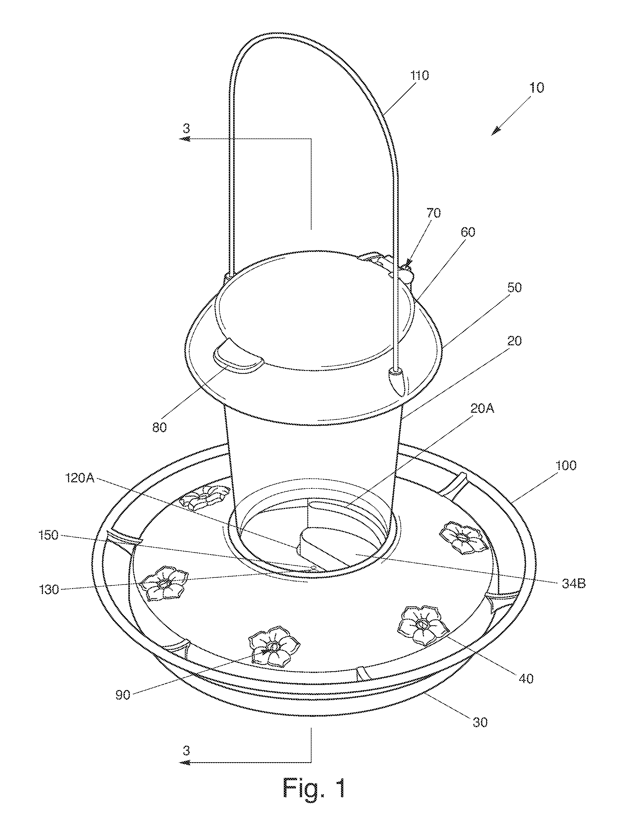 Nectar feeder with float and valve