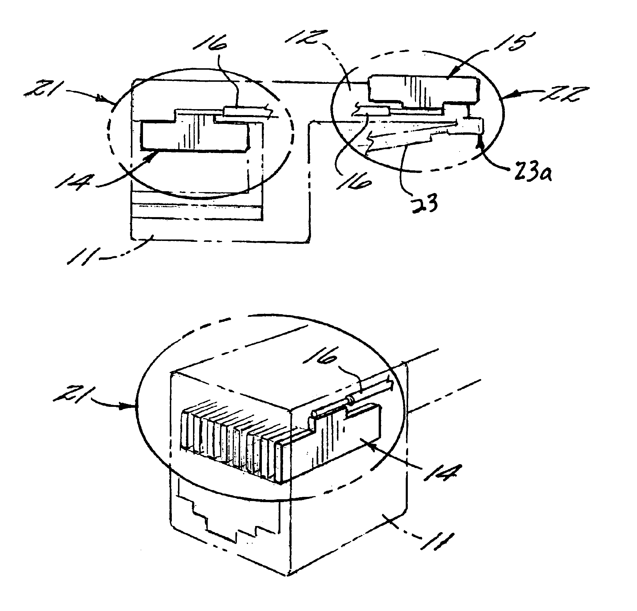 Cross-connector for interfacing multiple communication devices